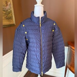 Lily Pulitzer Women’s Navy 2 in 1 Hailey Puffer Jacket Vest Size 10